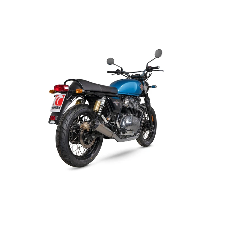 PRE101SEO - Scorpion Red Power Slip-On Pair Stainless Steel For Royal Enfield Interceptor 650 2019-2024