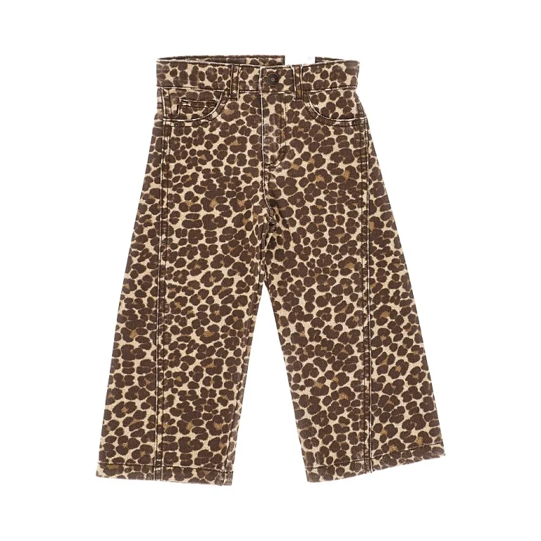 Leopard-print twill pants - KIDS Kids 4Y