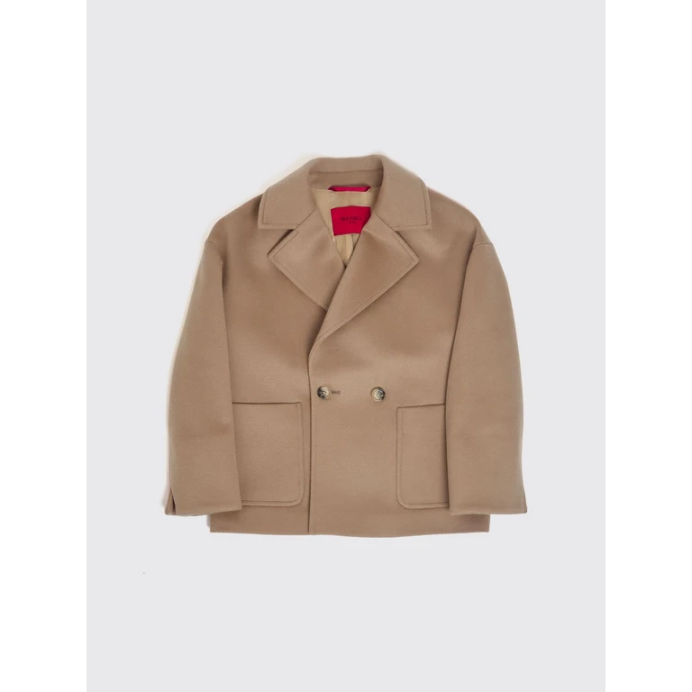 Boy's Double-Breasted Coat in Pure Wool with Lapels (MX0229MX052MX702)