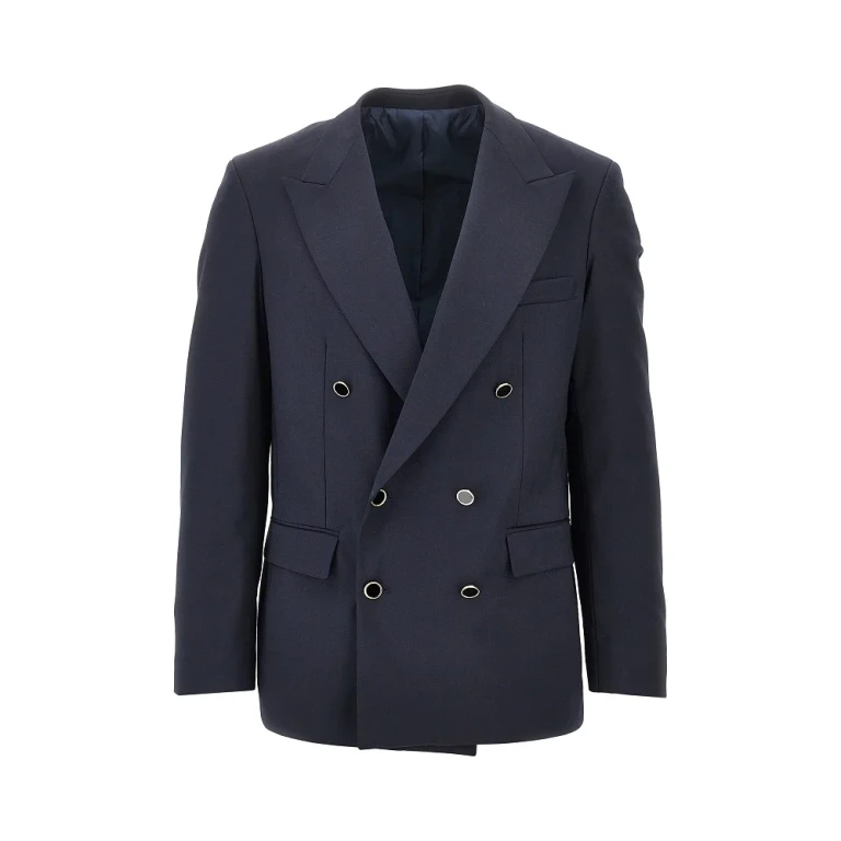 Light wool-blend double-breasted jacket Man 46