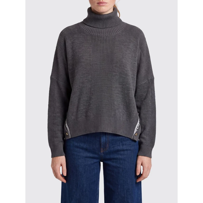 LIU JO Wool Blend Turtleneck Jumper with Logo Buttons (TF6154MA22SD3031)