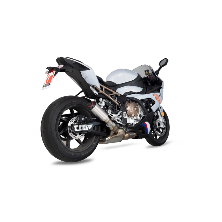 PBM80SEO - Scorpion Red Power Stainless Steel Slip-On Exhaust - BMW S1000 RR 2019 - 2021