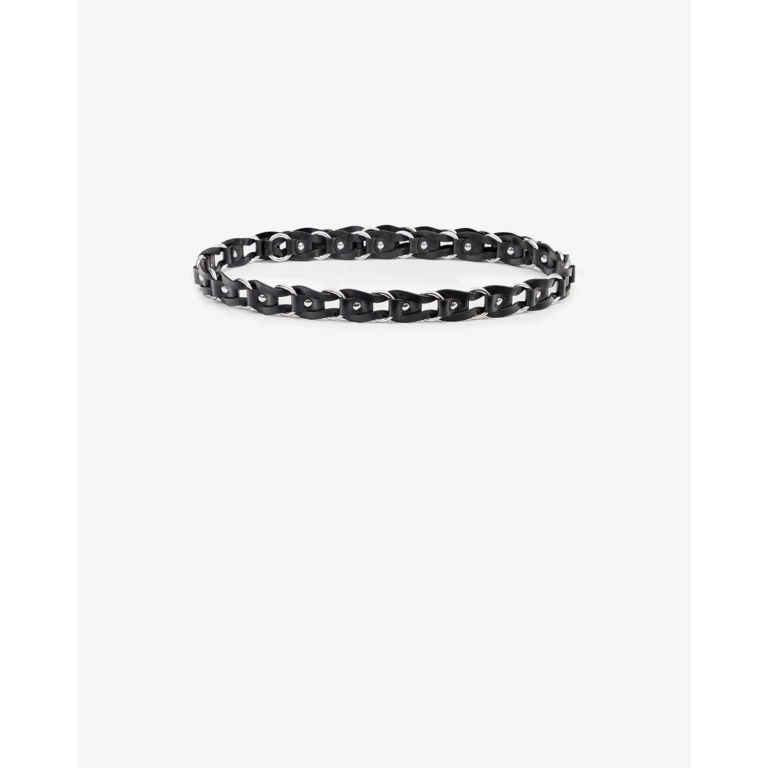 Ceinture Bali Hook En Cuir - Femme - Noir Et Argenté - Taille 80 - Isabel Marant - Idées de cadeaux pour femme