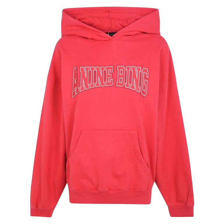 Rode Sweatshirt van Katoen Jersey met Geborduurd Logo
