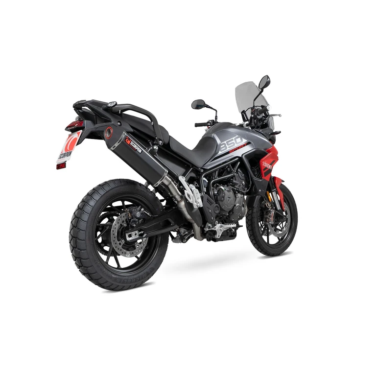 RTR92BCER - Scorpion Serket Parallel Black Ceramic Slip-On Exhaust - Triumph Tiger 850 2021 - 2022