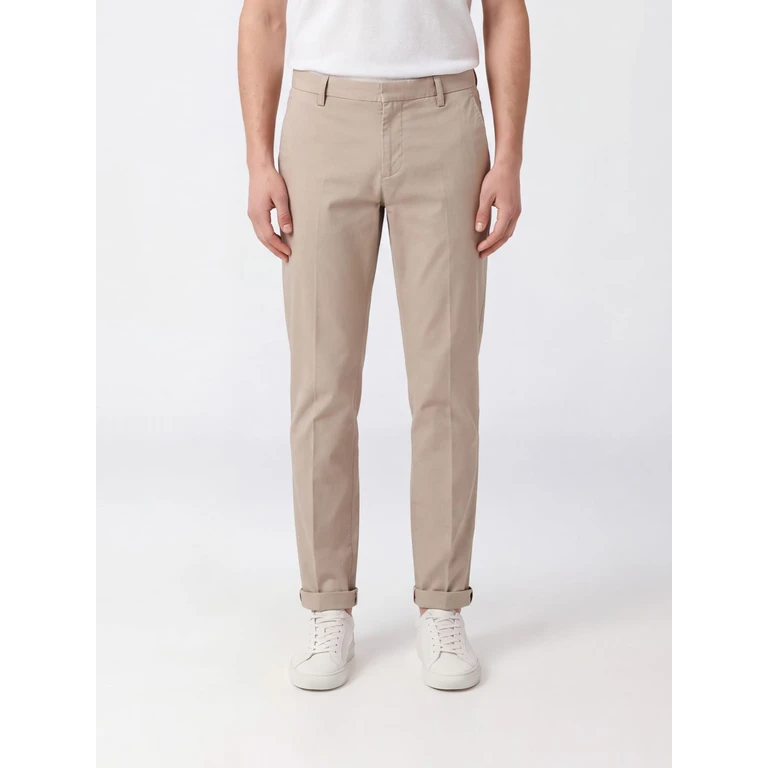 Calças chino de veludo Dondup Gaubert corte slim cintura subida