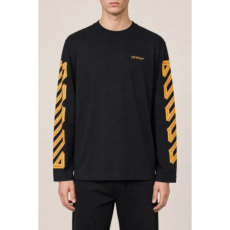 Off-White Mens Black Cotton Long Sleeve Shirt