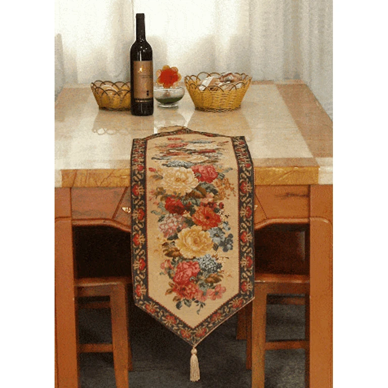 Tache Colorful Country Rustic Floral Morning Awakening Table Runner (3089B)