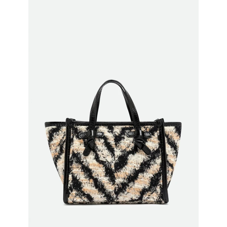 Miss Marcella Mini Chevron Wool Bag with Detachable Strap (BS8065COMMZEBRA298)