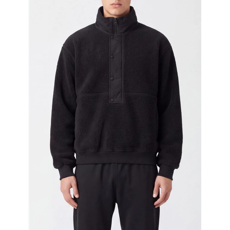 High-Neck Half-Zip Fleece Jacket with Elasticated Cuffs (ESFW26ST020160739)