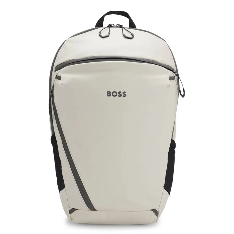 Faux-Leather Backpack With Reflective Details