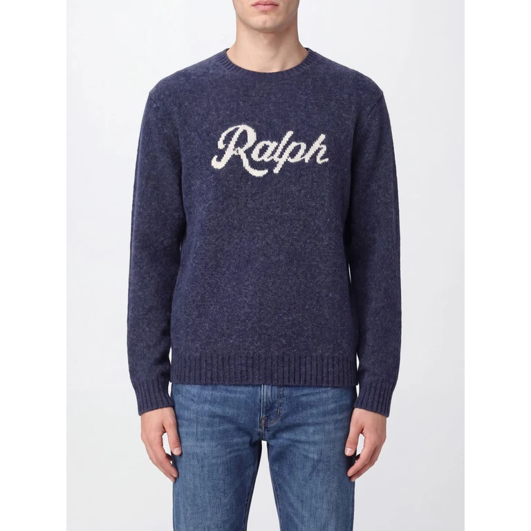 Maglia in misto lana e cashmere con logo jacquard