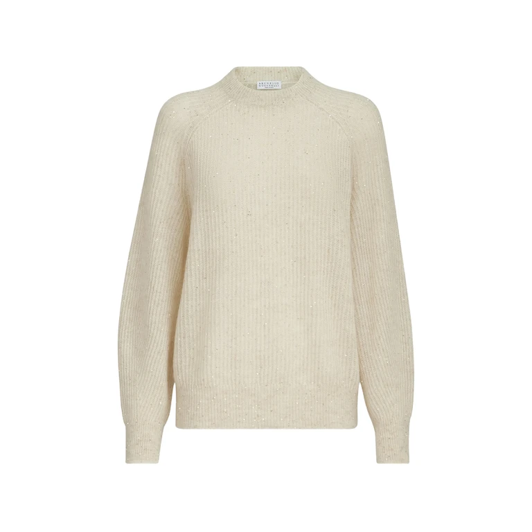 Mohair, Cotton And Wool Diamond Yarn English Rib Sweater