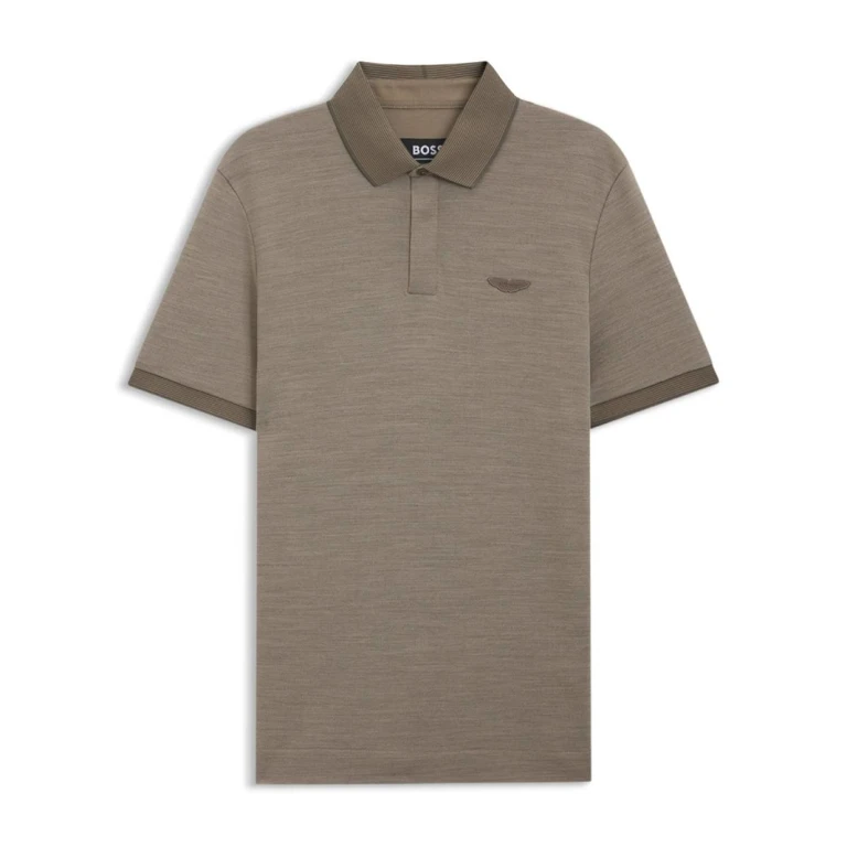 Boss X Aston Martin Polo Shirt In Wool-Cotton Pique
