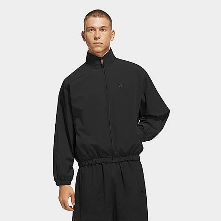 Men's Basketball Woven Track Jacket in Black Size: XXS