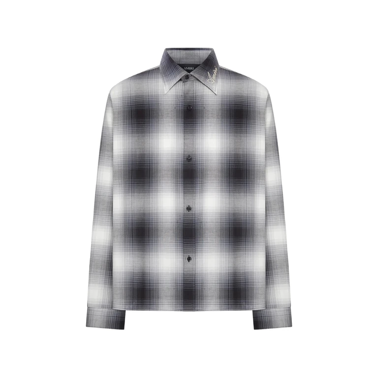 Chemise à carreaux Amiri avec broderie logo