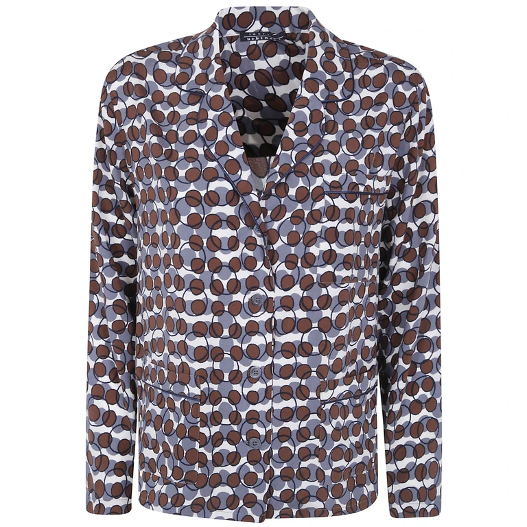 Shirt Circles Print Pajama Shirt