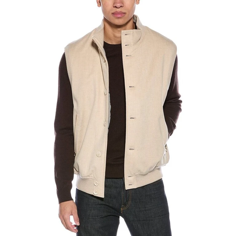 Mens Almond Button Front Jacket