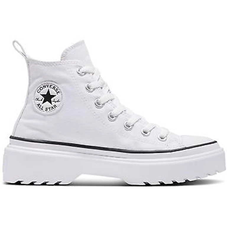 Chuck Taylor All Star Lugged Lift Platform Big Kids' Sneakers - White Canvas