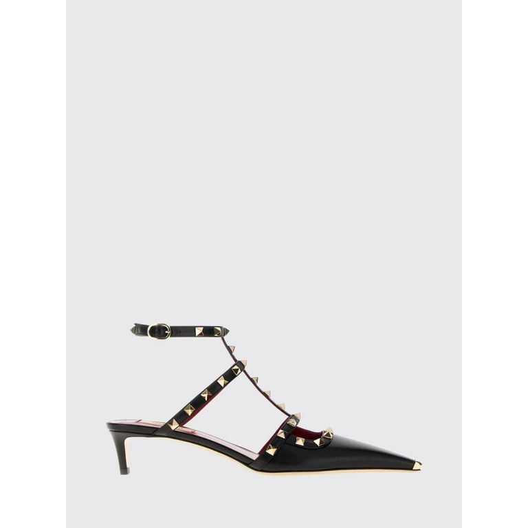Rockstud Leather Slingback Pumps with a Low Stiletto Heel (S0PV0WZD0NO)