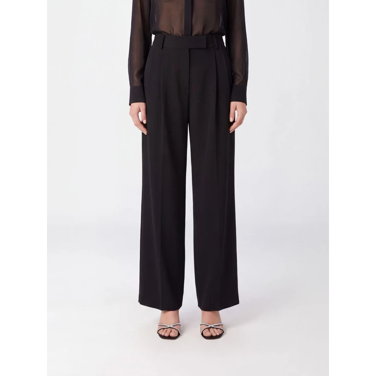 High-Waisted Wide-Leg Tailored Silk Trousers (GW003811TE16469UC001)
