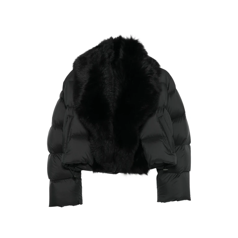 Shearling-collar Puffer Jacket