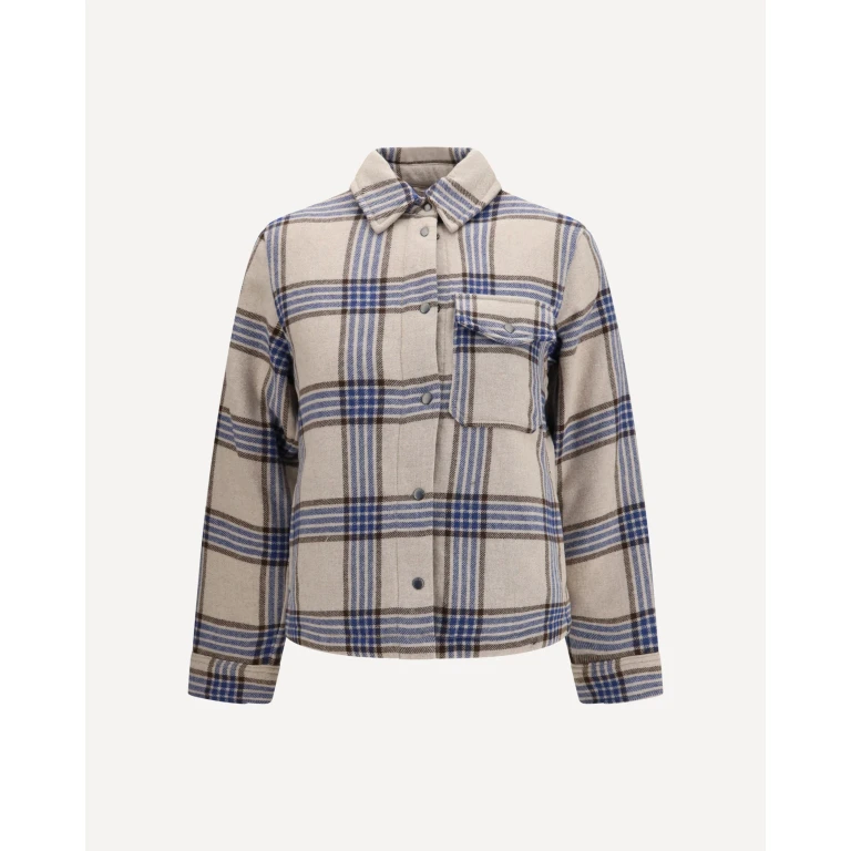 Alaskan checked wool blend Overshirt Female L