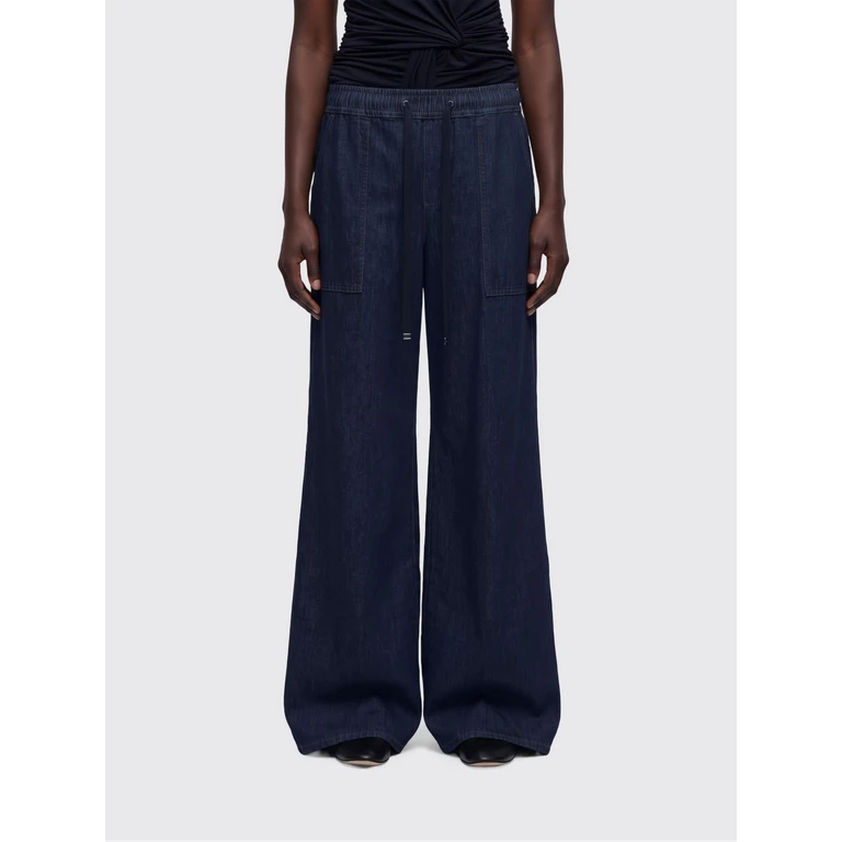 Flare Leg Denim Jogging Trousers with Elasticated Waist (7UCL0R701A9)