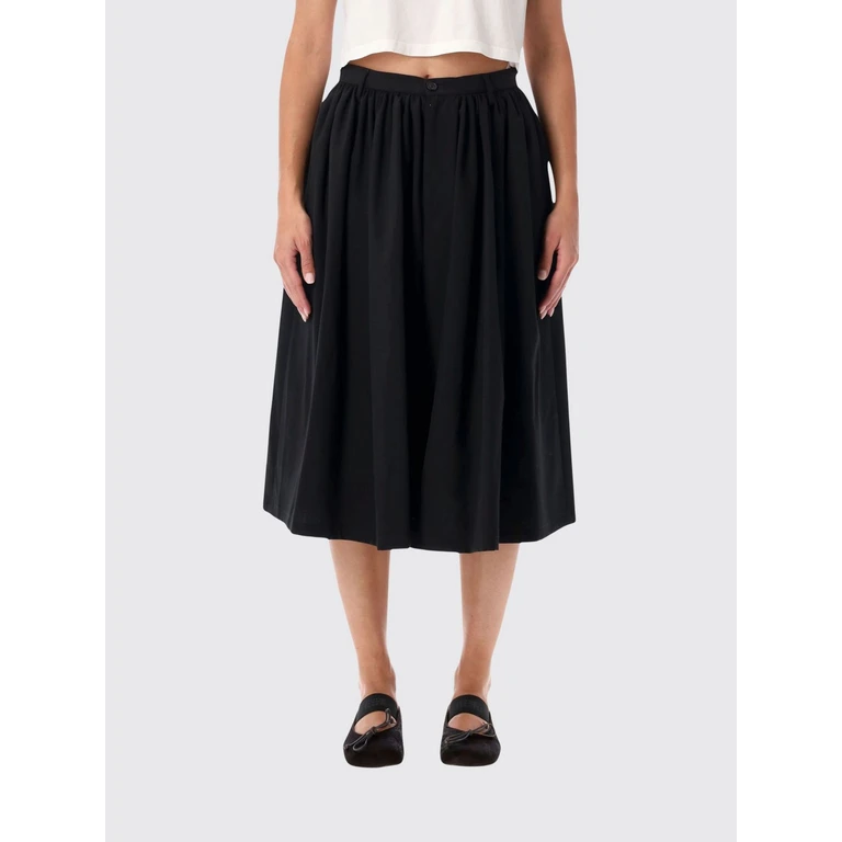 High-Waisted Wide Leg Bermuda Shorts in Wool Blend (S62MU0079M35436900)