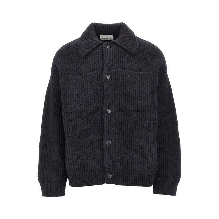 Giacca in maglia con effetto distressed Man 48