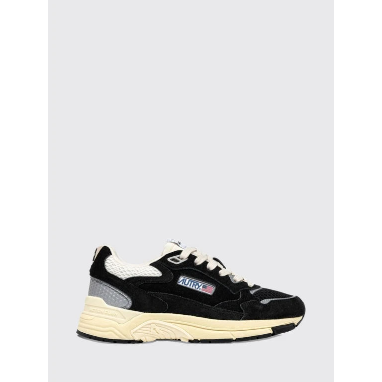 Hyperway Two-Tone Leather and Mesh Sneakers with Cut-Out Logo (HYLWUM23)