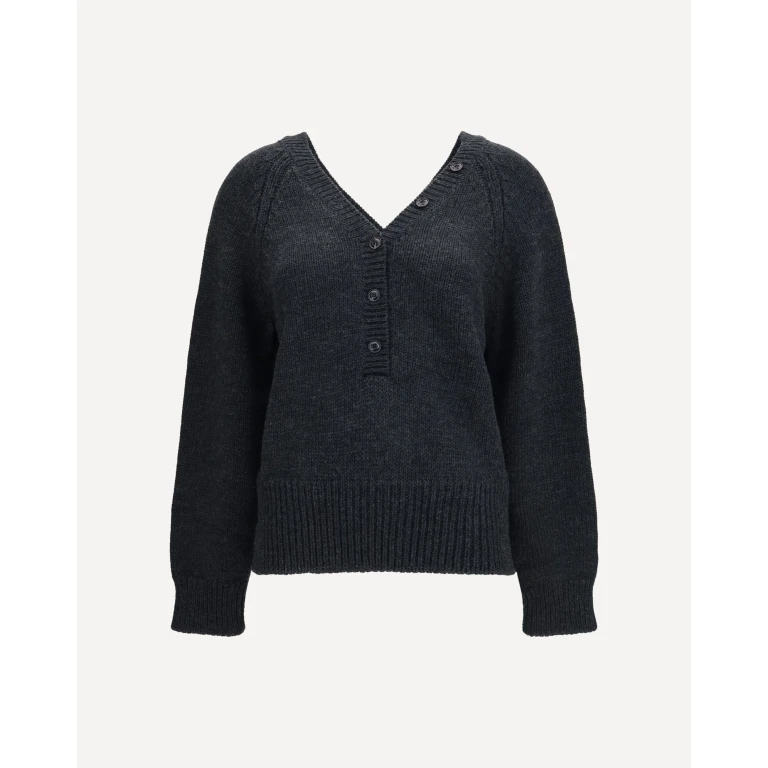 Cardigan Country Henley en laine mérinos