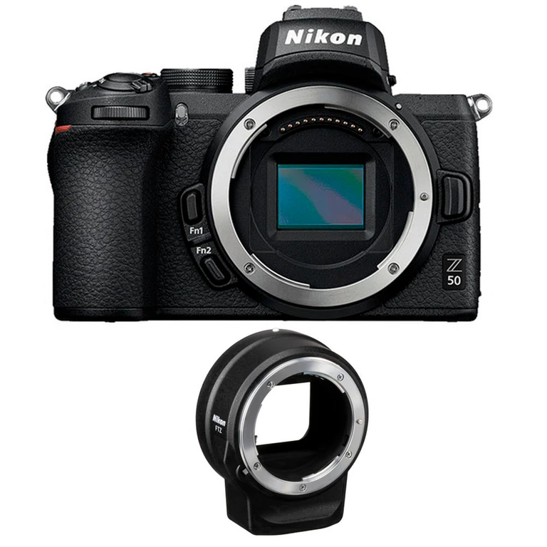 Z50 Mirrorless Camera Body with FTZ II mount adapter