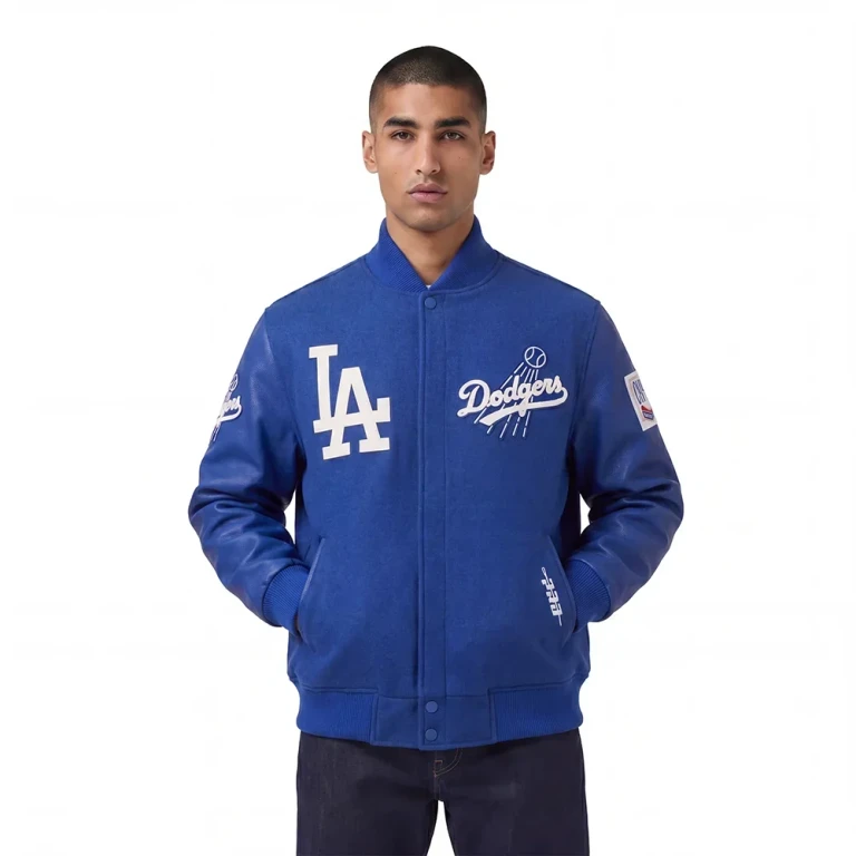 Los Angeles Dodgers First Team Wool Varsity Jacket - Dodger Blue