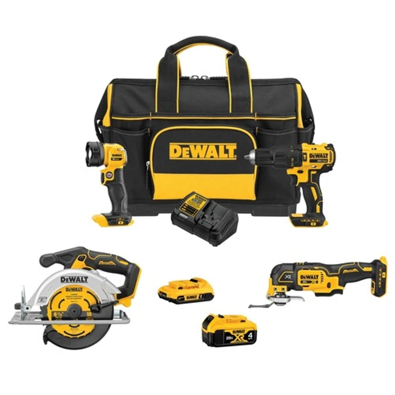 DCKSS400D1M1 20V MAX Brushless Lithium-Ion 4-Tool Combo Kit (2 Ah/4 Ah)