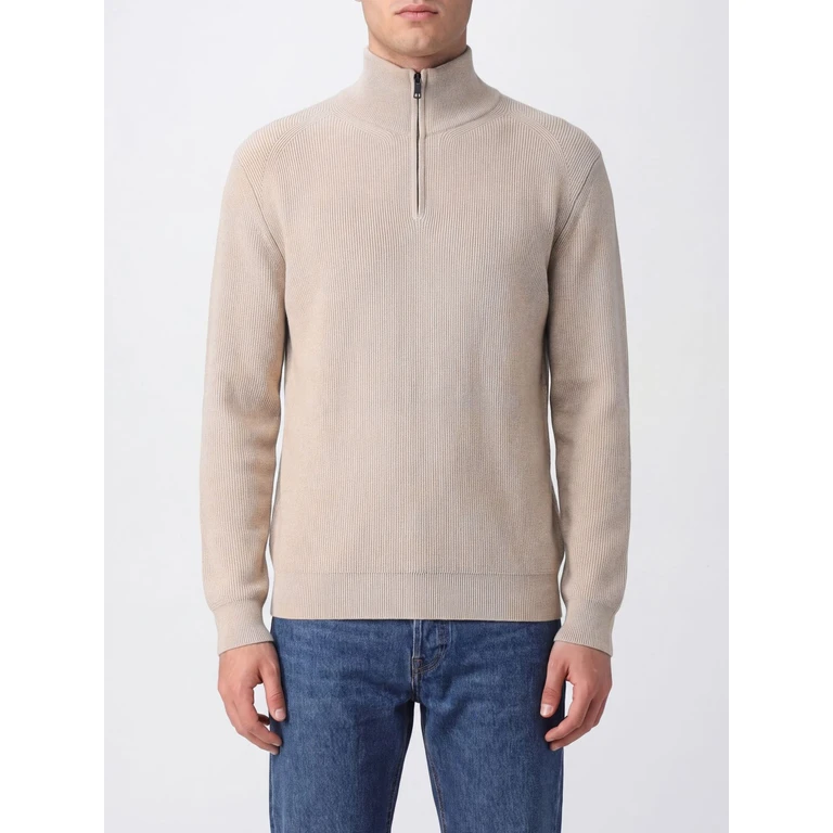 Half-Zip Turtleneck Jumper in Cashmere and Wool Blend (UMS70LOCK129790)