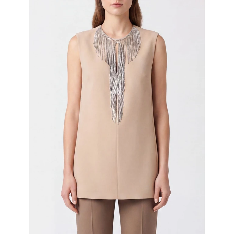 Cady Sheath Mini Dress with Jewel Collar and Rhinestones (2622226081600001)
