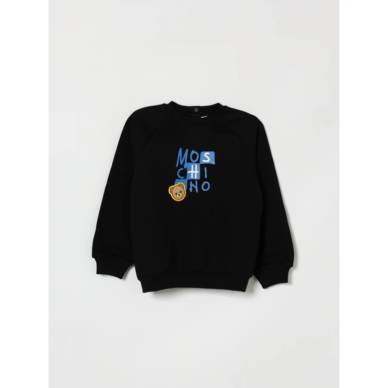 Kid's Teddy Bear Print Cotton Sweatshirt (MUF06ELCA7760100)