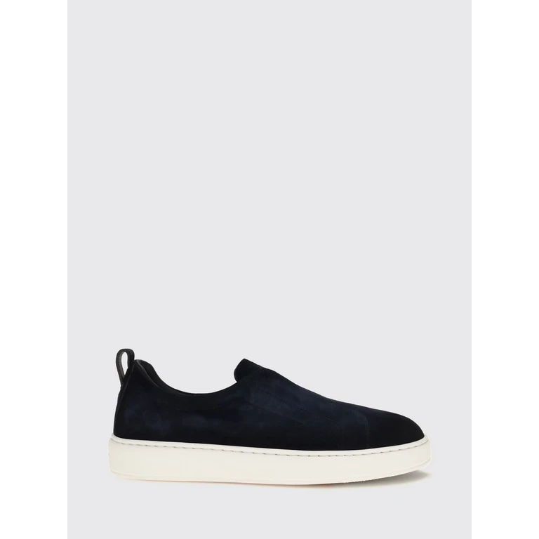 SANTONI Victory Calfskin Leather Slip-On Sneakers with Elastic Inserts (MBCD22222OCAKEMUU60U60)