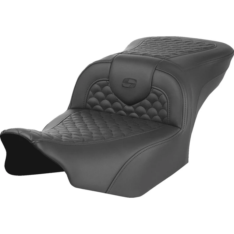 823-07-20800 - Saddlemen Roadsofa Scallop Stitch Seat For Harley Davidson FLHX 1923 2024-2026 - Black