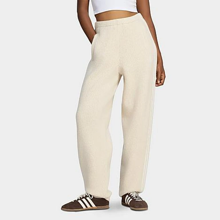 adidas Women's Originals x Jennie adiluna Knitted Loose Pants in Bliss Size: XS
