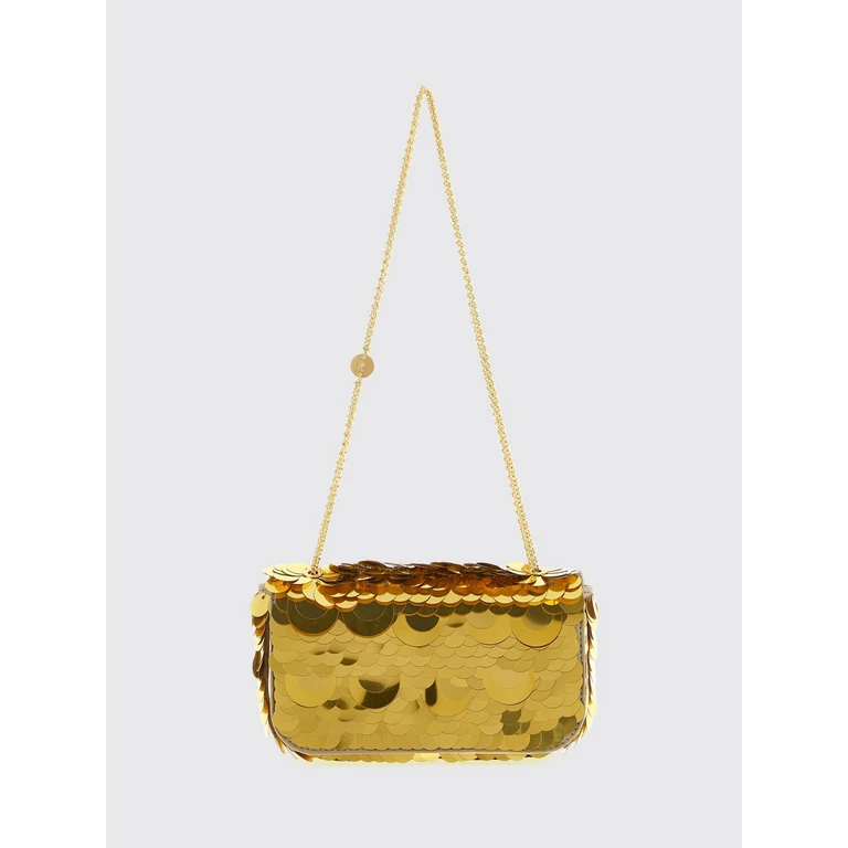 Sparkle Leather and Polyester Shoulder Bag with Metallic Handle (26ASS0586EMB073P710)
