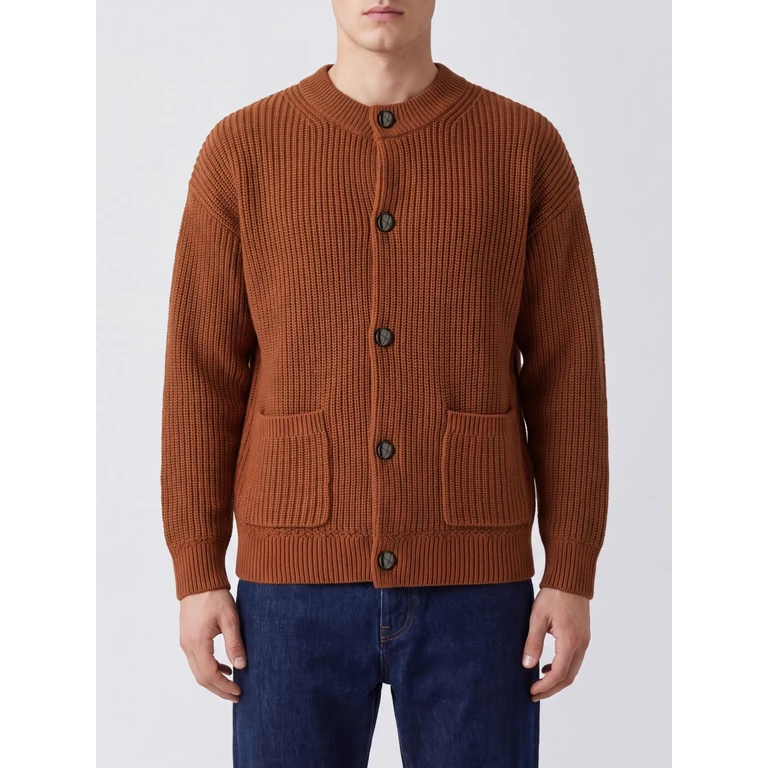 Cardigã Isabel Marant Mael de malha canelada em mistura de lã merino e caxemira