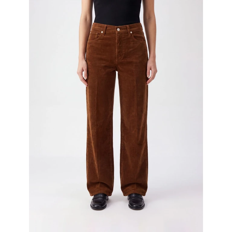 Pantalon en velours côtelé taille haute à jambe large 7 For All Mankind