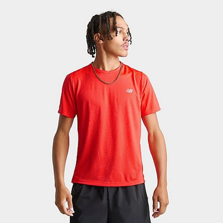 New Balance Men's Athletics Performance T-Shirt in Neo Flame Size: Small