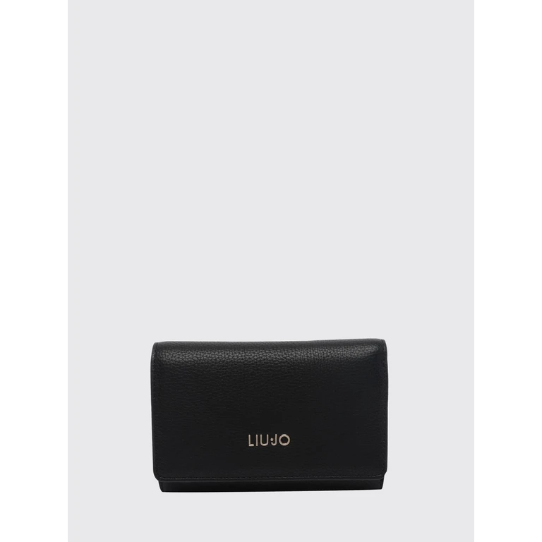 LIU JO Rectangular Wallet in Faux Leather with Metallic Logo (AF6172E101922222)