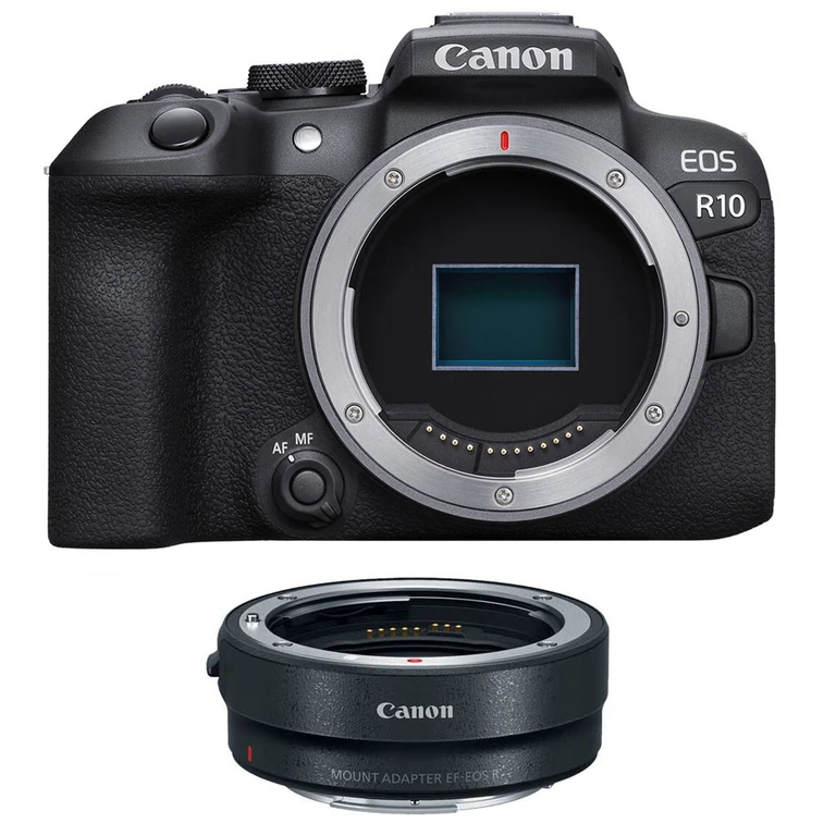 EOS R10 Systemkamera Gehäuse mit EF-EOS R Mount Adapter
