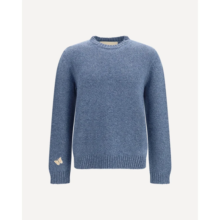 Wool Sweater with Butterfly embroidery Male L