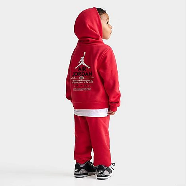 Set Jordan Kids Toddler con Felpa con Cappuccio e Pantaloni Jogger