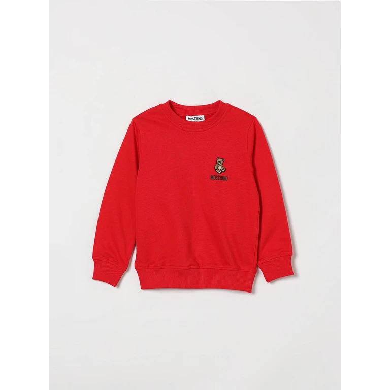 Boy's Cotton Sweatshirt with Contrasting Teddy Bear Print (HUF0A9LCA4050109)